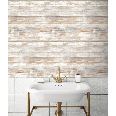 28 18 Sq Ft Distressed Wood Peel And Stick Wall Decor White Distress Wood Roommate And