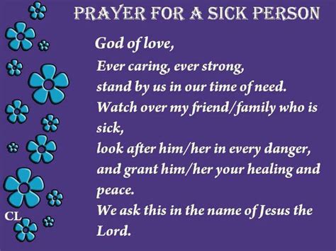 But seriously, i hope you heal fast and get back to doing all the things you love as soon as possible. Prayer for a sick person | Faith | Pinterest | Bible