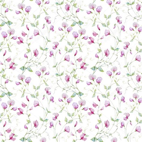 Watercolor Flowers Pattern — Stock Vector © Zeninaasya 70633523