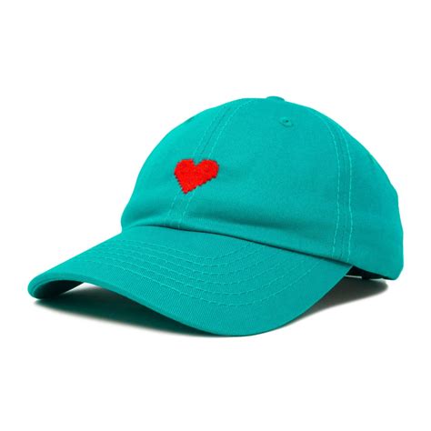 Dalix Dalix Pixel Heart Hat Womens Dad Hats Cotton Caps Embroidered