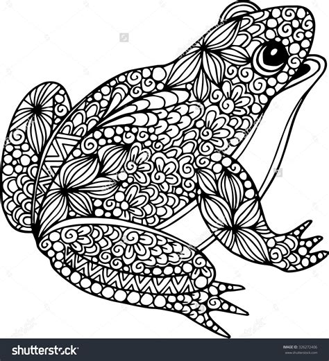 Zentangle Frog Coloring Pages For Adults Coloring Pages Ideas