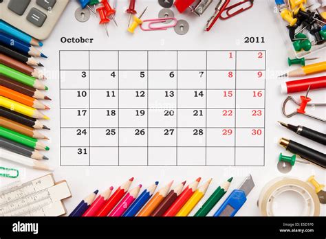October 2011 Calendar Hi Res Stock Photography And Images Alamy