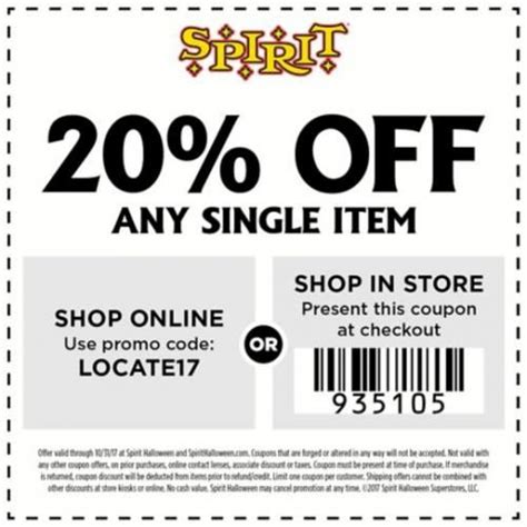 √ How To Get A Spirit Halloween 20 Off Coupon Anns Blog