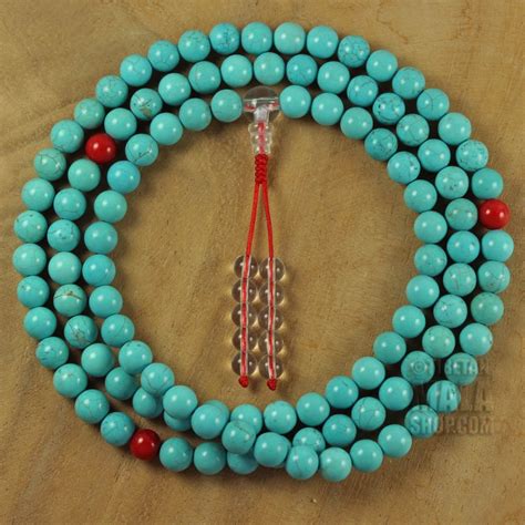 Turquoise Mala Beads Tibetan Buddhist Prayer Beads