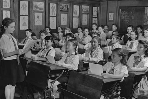 1950s Reading Class A Girl Reads To Her Sixth Grade Class Circa
