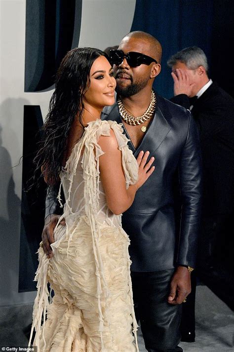 Kim Kardashian And Kanye West Dazzles At Vanity Fair Oscars Party Daily Mail Online