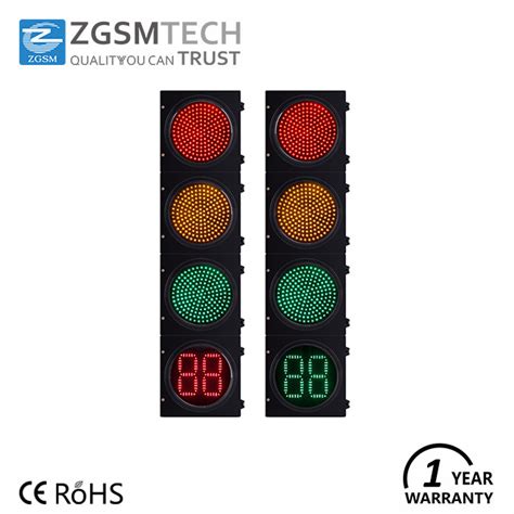 300mm Full Ball Traffic Light With Two Digit Bi Color Led Countdown