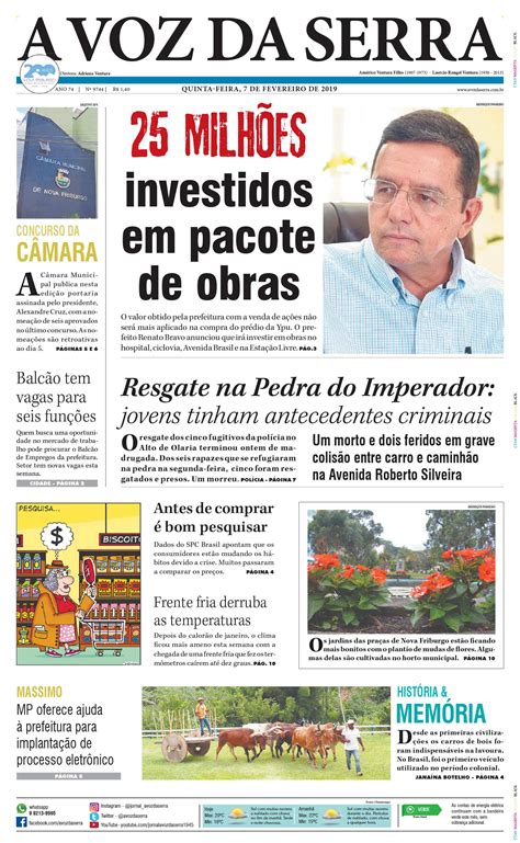 Edição De 7 De Fevereiro De 2019 Jornal A Voz Da Serra