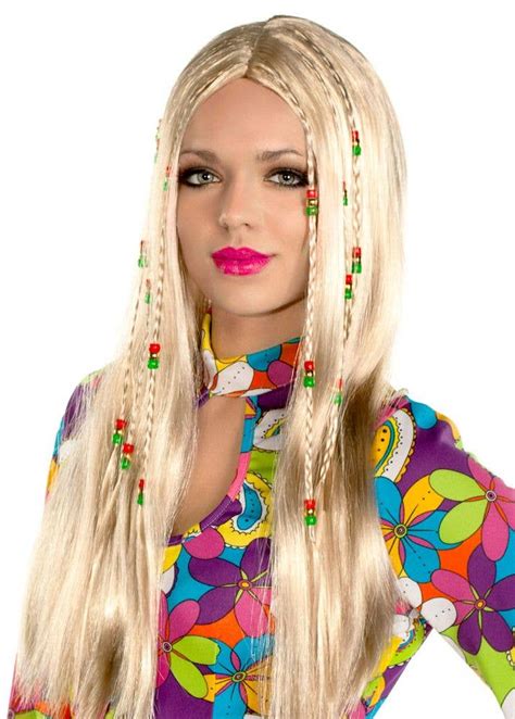 Professional Quality Up To 50 Off 300 000 Products 60s Hippie Blonde Straight Wig Retro Ladies