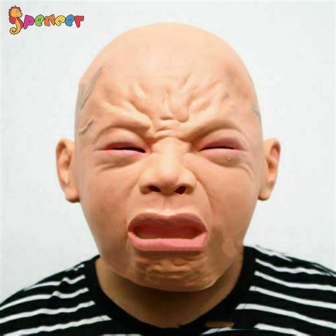 Buy Spencer Novelty Realistic Crying Baby Face Mask Latex Full Head