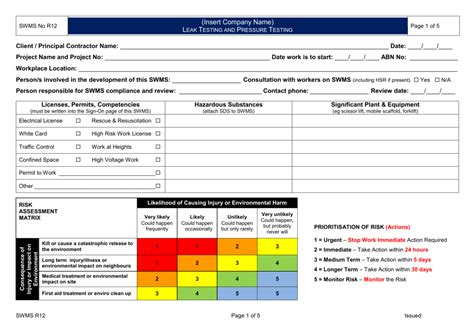 Joshua is licensed by the nysdec (new york state department of a career as a pest control specialist offers many benefits, including working independently, interacting with people and working outdoors. SWMS R12 Leak Testing And Pressure Testing