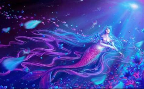 Beautiful Blue And Purple Mermaid Beautiful Mermaids Mermaid