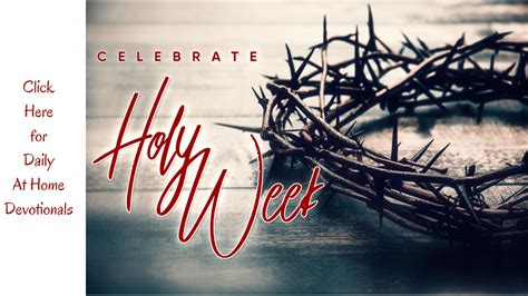 Holy Week Daily At Home Devotionals 1 Riverside Advent Christian Church