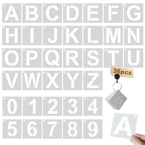 Buy 2 Inch Letter Stencils Kit Alphabet Art Craft Stencils Reusable