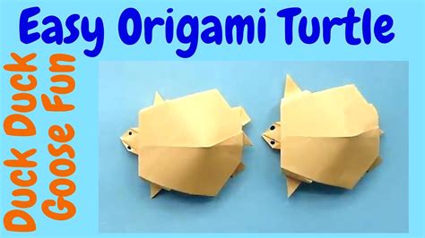 Make An Easy Origami Turtle Origami Tutorial Youtube