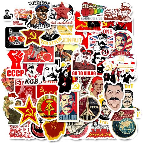 Communist Party Stickers 50 Pcs Communism Socialism Proletariat