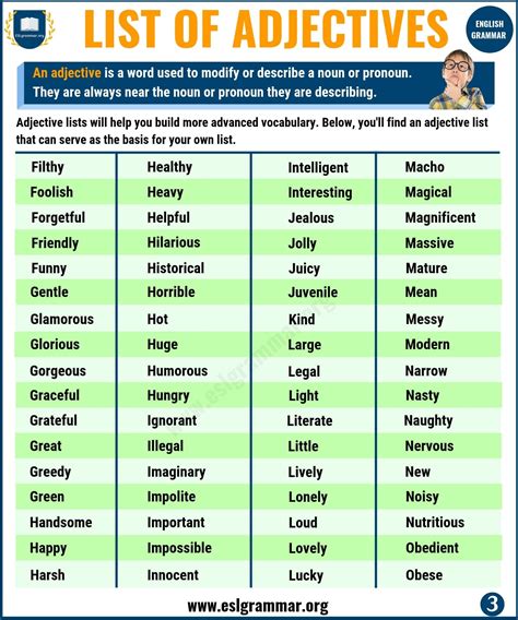 Adjectives Describing Words 1 Tmk Education Gambaran