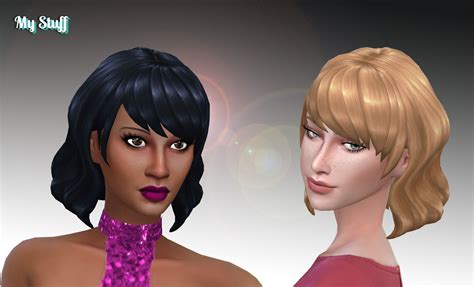 Mystufforigin Samantha Hair Retexured Sims 4 Hairs Medium Hair