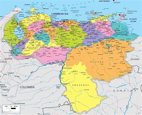 Republic Of Venezuela Map
