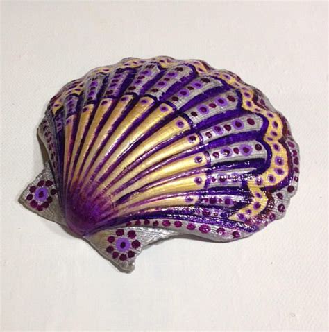 Hand Painted Ocean Sea Shell Ready To Ship Sea Shells Seashell