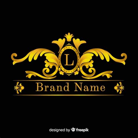 Plantilla De Logo Elegante Dorado Vector Gratis
