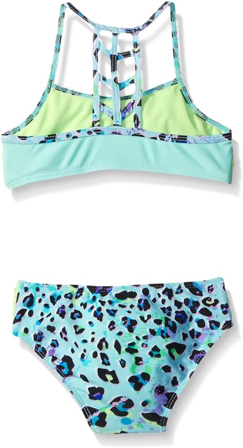 Breaking Waves Girls Sassy Leopard Bikini Swimsuit