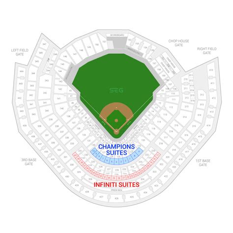 Atlanta Braves Suntrust Park Seating Map Elcho Table