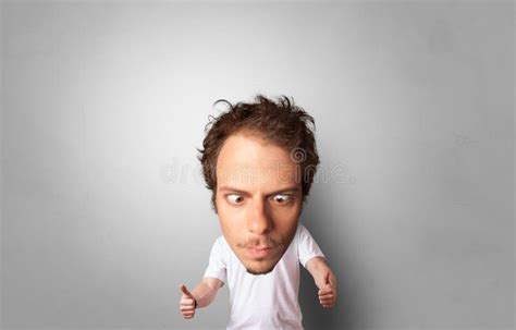 Funny Person With Big Head Stock Image Image Of Decision 156352801