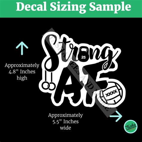 Strong Af Fitness Decal Etsy