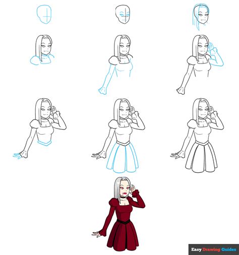 How To Draw An Anime Vampire Girl Easy Step By Step Tutorial