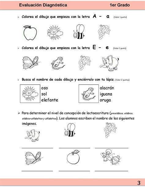 EvaluaciÓn Diagnostica 1° 2° 3° 4° 5° 6° Grado Primaria Imagenes