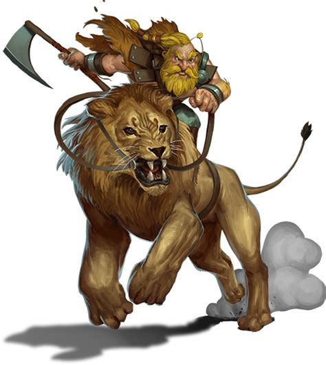 A dwarf riding a lion? Yeah, sign me up. Though it must be ...