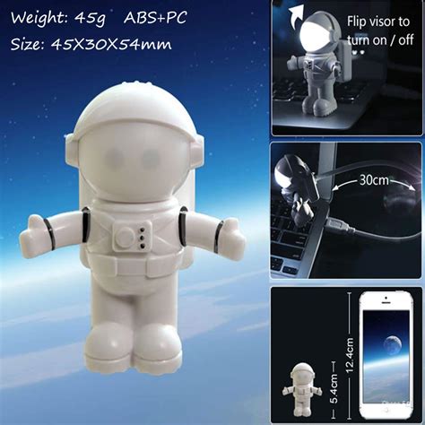 Factory Supply Custom Mini Led Spaceman Astronaut Usb Light For T