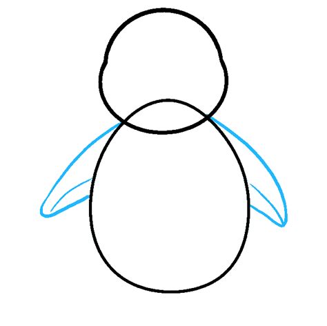 How To Draw A Penguin Easy Cute You Start With The Number 8 Shape And