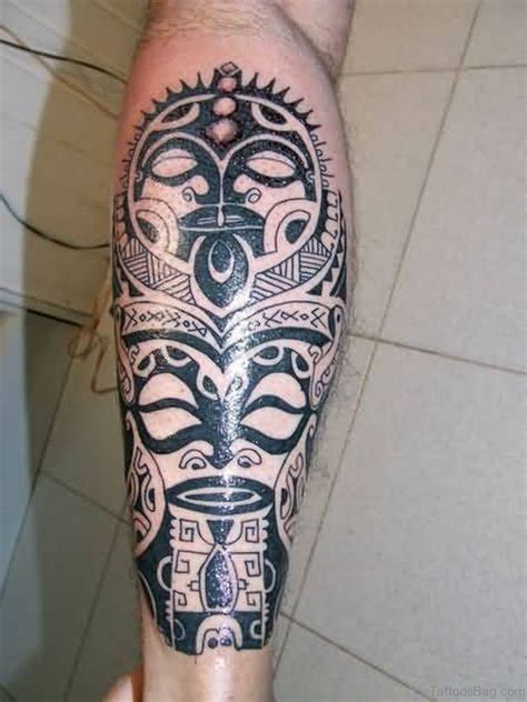 40 Impressive Mask Tattoos For Leg Tattoo Designs