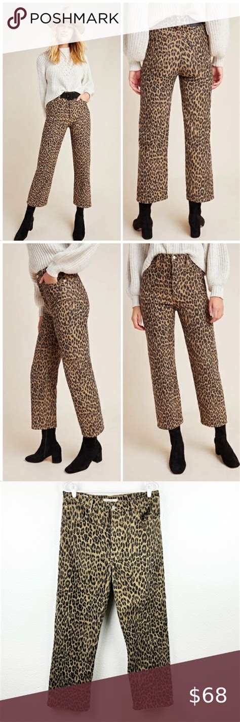 Levis Ribcage Straight Ankle Leopard Corduroy Pants Size 32 In 2022