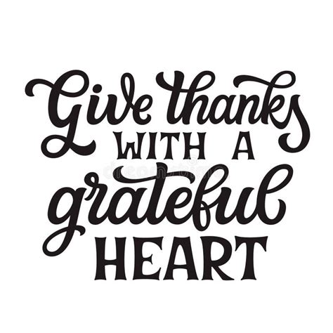 Give Thanks With A Grateful Heart Stock Vector Illustration Of Design