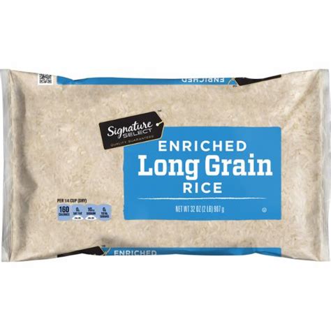Signature Select Enriched Long Grain Rice Nutrition And Ingredients
