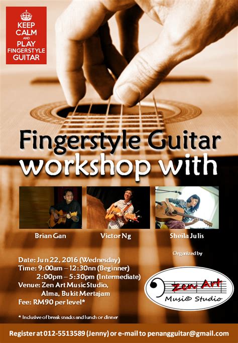 Penang Guitar Events Fingerstyle Guitar Workshop In The Mainland