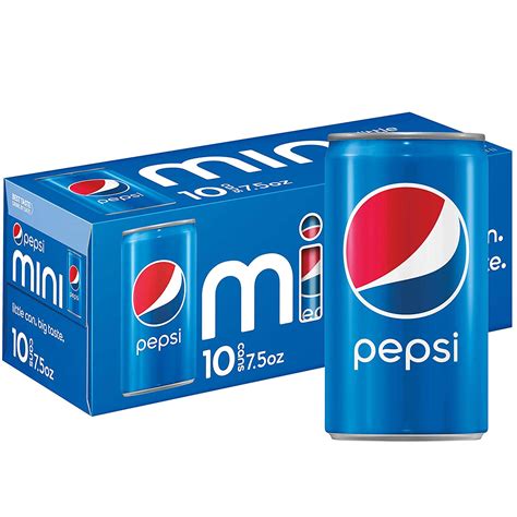 Pepsi Cola Soda Pop 75 Oz 10 Pack Cans