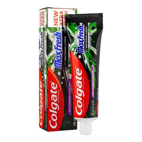 Buy Colgate Max Fresh Bamboo Charcoal With Whitening Strips Toothpaste