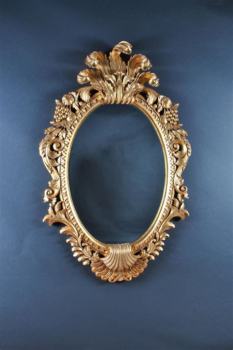 Solid Mahogany Mirror with Gold Leaf. Hand Carved.Beveled Glass.