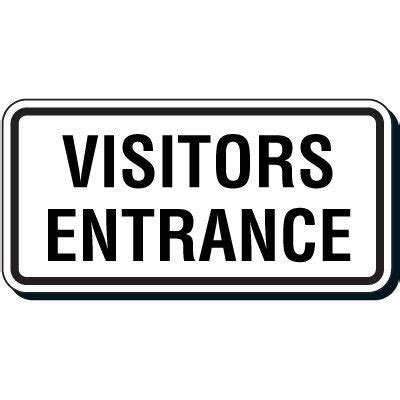 Reflective Parking Lot Signs Visitors Entrance Seton Canada