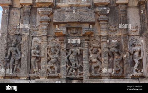 Carving Sculptures Of Hindu God And Goddess On The Gaurishvara Temple