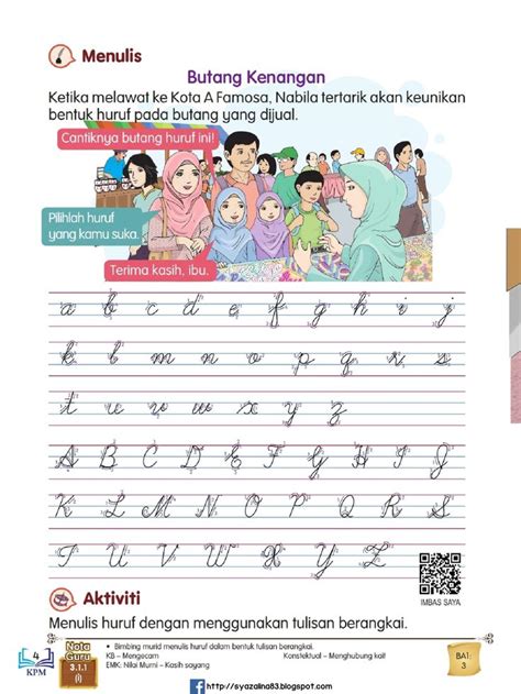 Contoh Tulisan Berangkai Tahun Lembaran Kerja Prasekolah Bahasa Sexiz Pix