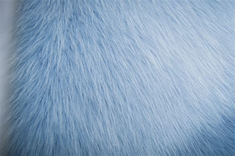 Powder Blue Fox Imitation Faux Fur Fabric By The Meter