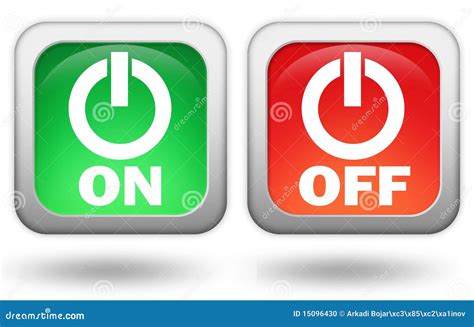 On Off Button Stock Illustration Illustration Of Square 15096430