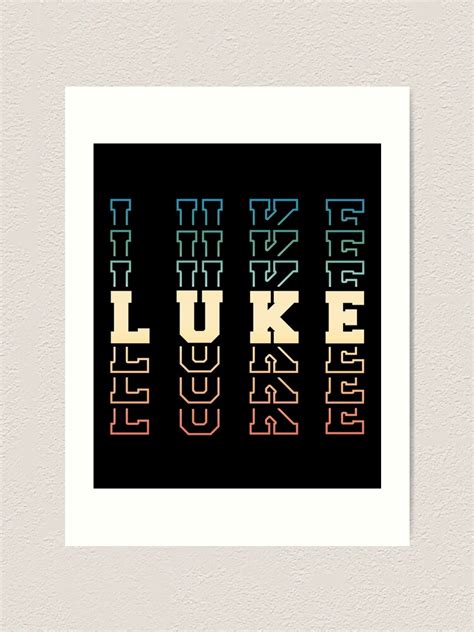 Luke Name Art Print By Itshoneytree Redbubble