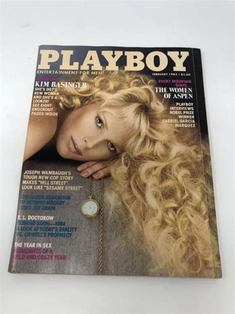 Playboy Magazine With Centerfold February Kim Basinger Cover Women