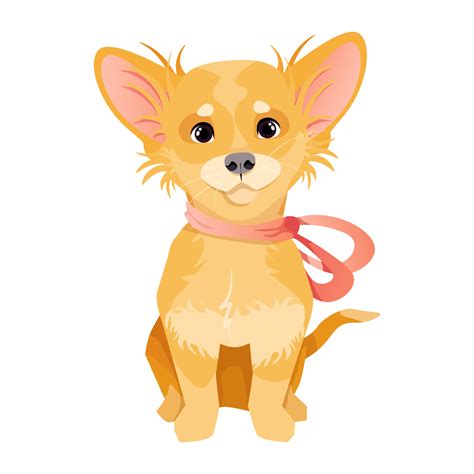 Cute And Long Haired Chihuahua In Yellow Color With A Knotted Bow